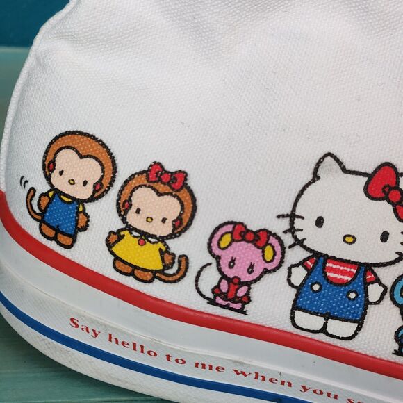 Converse x Sanrio Hello Kitty Kawaii High Top Women's Size 9.5 Sneakers Rare - Picture 11 of 16